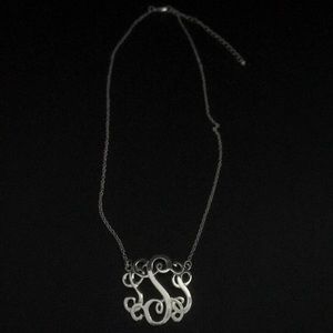 NWOT silver S necklace.